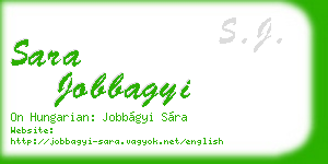 sara jobbagyi business card